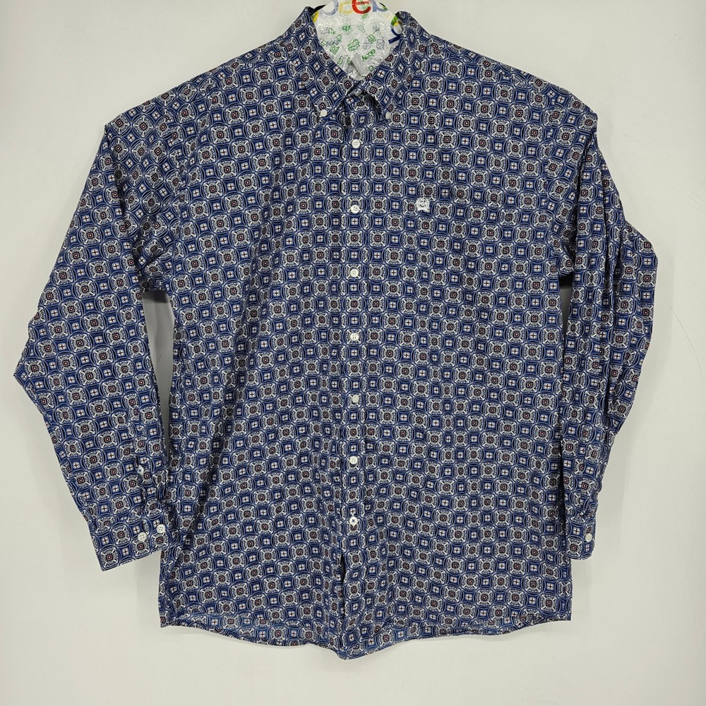Cinch Shirt Mens Extra Large Geometric Western Button Down Cowboy Long Sleeve